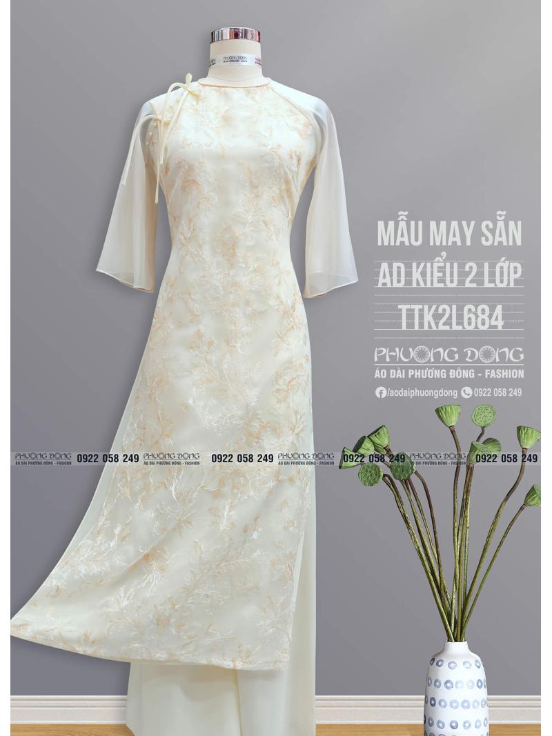 Áo Dài Phom Trẻ 2 Lớp 4 Tà TTK2L684